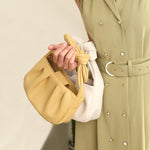 Tote Vibe Folded Bow Bag – Trendy PU Leather Cloud Purse