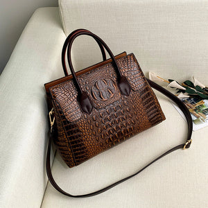 Tote Vibe Women’s Fashion Tote Bag Crocodile Pattern – Stylish Everyday Carry