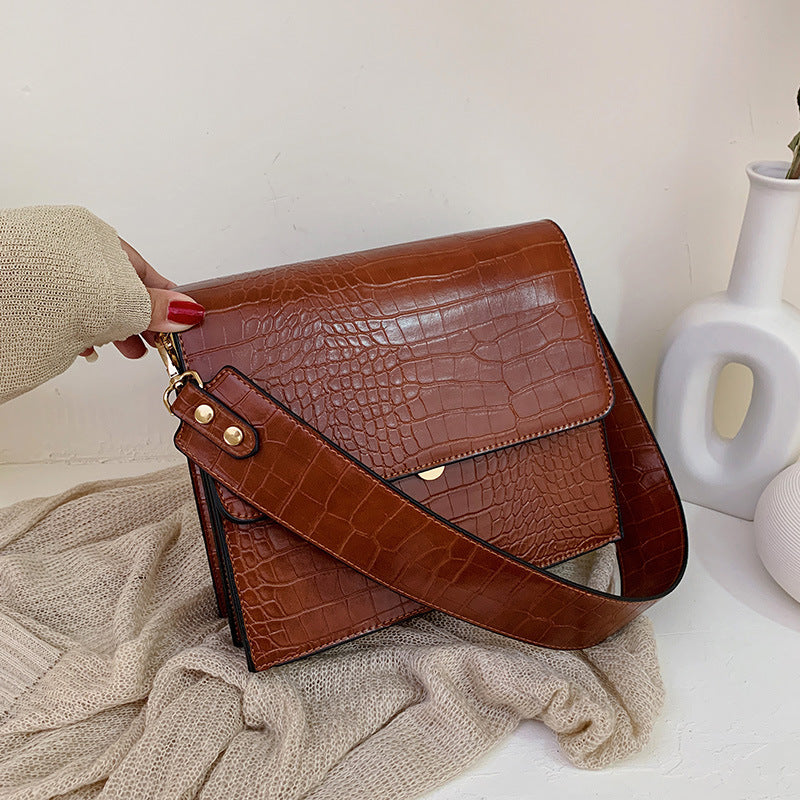 Tote Vibe Stone Pattern Single Shoulder Small Square Bag – Stylish Shoulder Bag Pattern