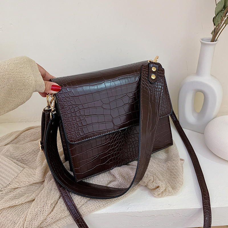 Tote Vibe Stone Pattern Single Shoulder Small Square Bag – Stylish Shoulder Bag Pattern