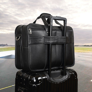 Tote Vibe 17 Inch Laptop Bag Leather – Genuine Cowhide Business Travel Tote
