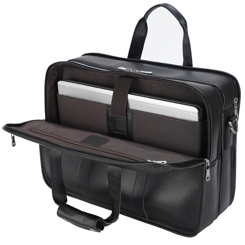 Tote Vibe 17 Inch Laptop Bag Leather – Genuine Cowhide Business Travel Tote