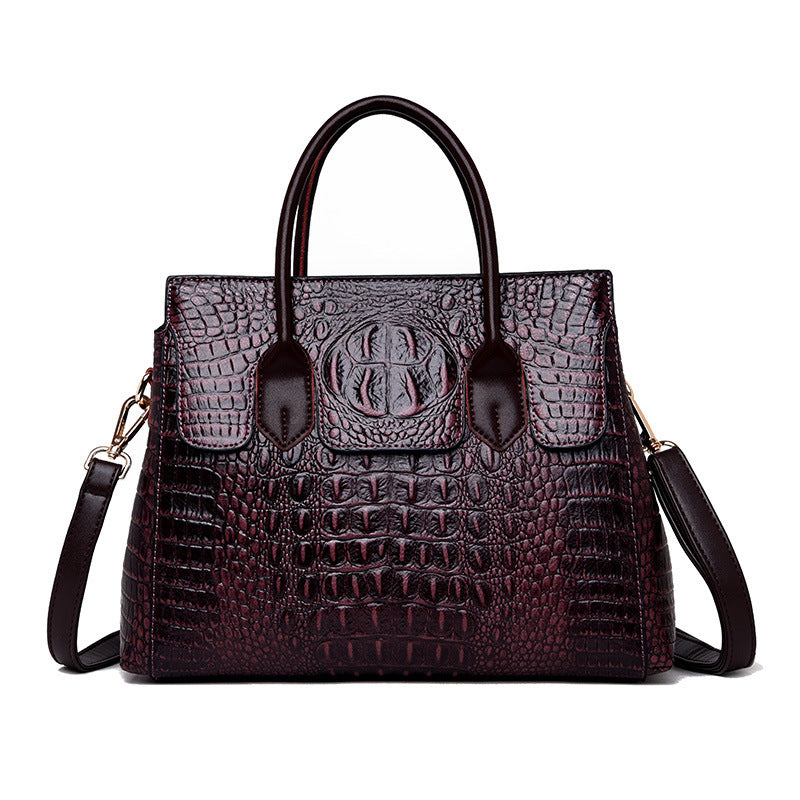 Tote Vibe Women’s Fashion Tote Bag Crocodile Pattern – Stylish Everyday Carry