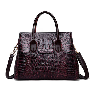 Tote Vibe Women’s Fashion Tote Bag Crocodile Pattern – Stylish Everyday Carry