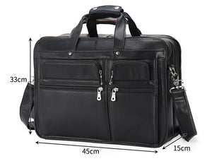 Tote Vibe 17 Inch Laptop Bag Leather – Genuine Cowhide Business Travel Tote