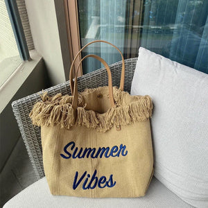 Tote Vibe Beach Please Tote – Large Travel Beach Bag Fashion Handbag