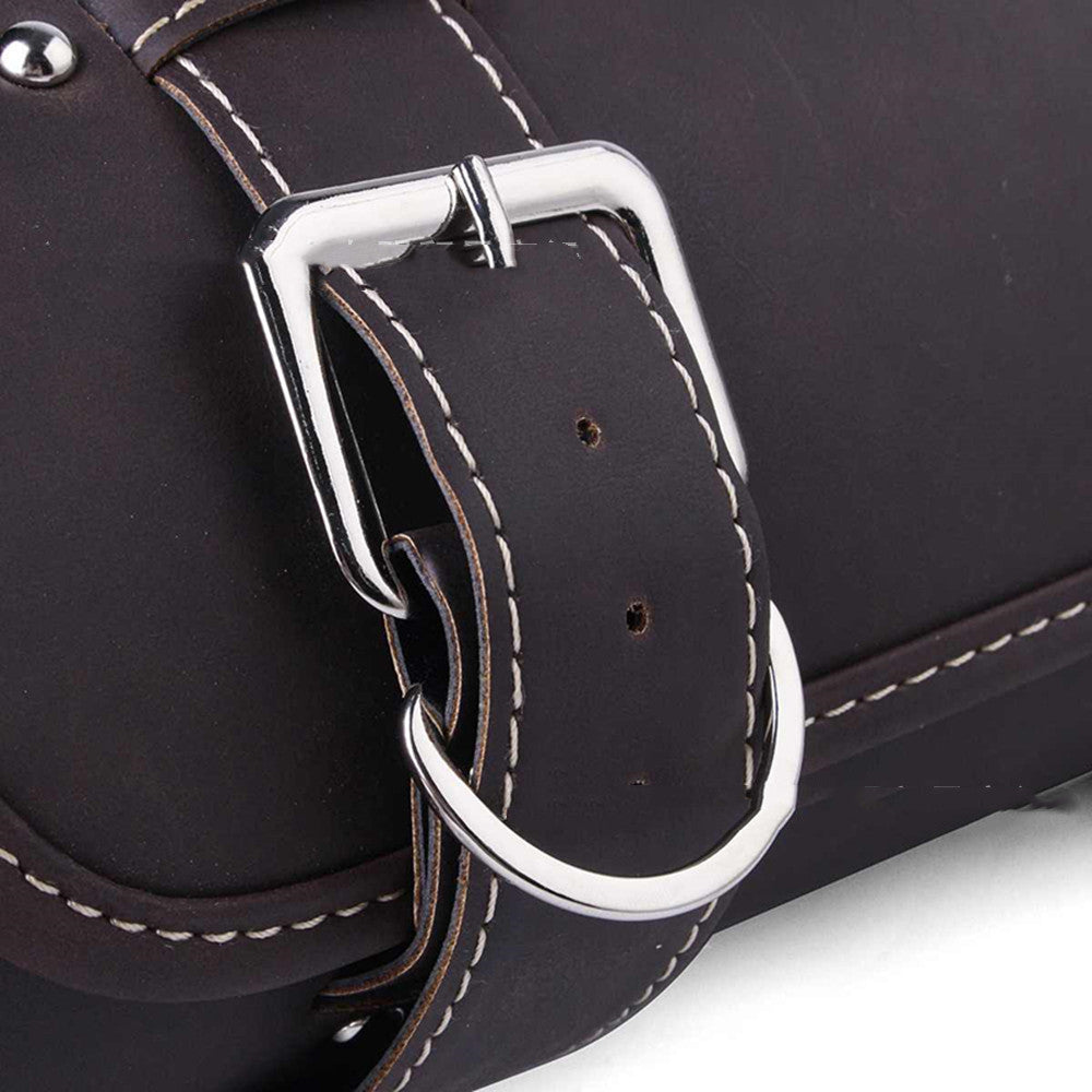 Tote Vibe PU Leather Tool Bag for Motorcycle & Bike – Durable Pannier
