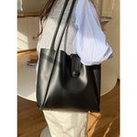 Tote Vibe Work Tote – Retro One-Shoulder PU Fashion Commuter Bag