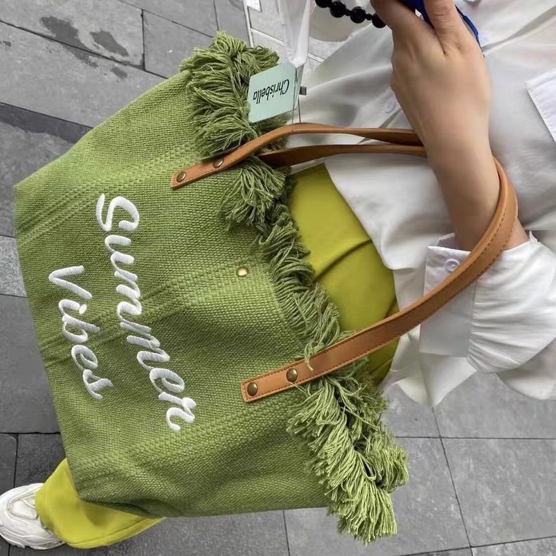 Tote Vibe Beach Please Tote – Large Travel Beach Bag Fashion Handbag