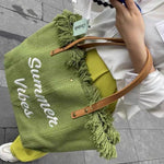 Tote Vibe Beach Please Tote – Large Travel Beach Bag Fashion Handbag