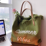 Tote Vibe Beach Please Tote – Large Travel Beach Bag Fashion Handbag