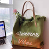 Tote Vibe Beach Please Tote – Large Travel Beach Bag Fashion Handbag