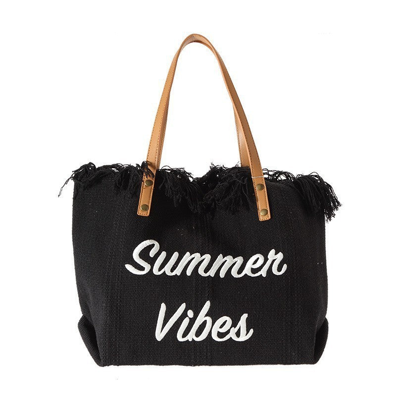 Tote Vibe Beach Please Tote – Large Travel Beach Bag Fashion Handbag