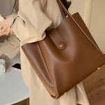 Tote Vibe Work Tote – Retro One-Shoulder PU Fashion Commuter Bag