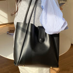Tote Vibe Work Tote – Retro One-Shoulder PU Fashion Commuter Bag