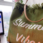 Tote Vibe Beach Please Tote – Large Travel Beach Bag Fashion Handbag