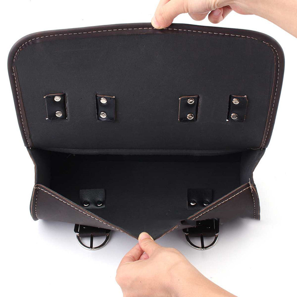 Tote Vibe PU Leather Tool Bag for Motorcycle & Bike – Durable Pannier